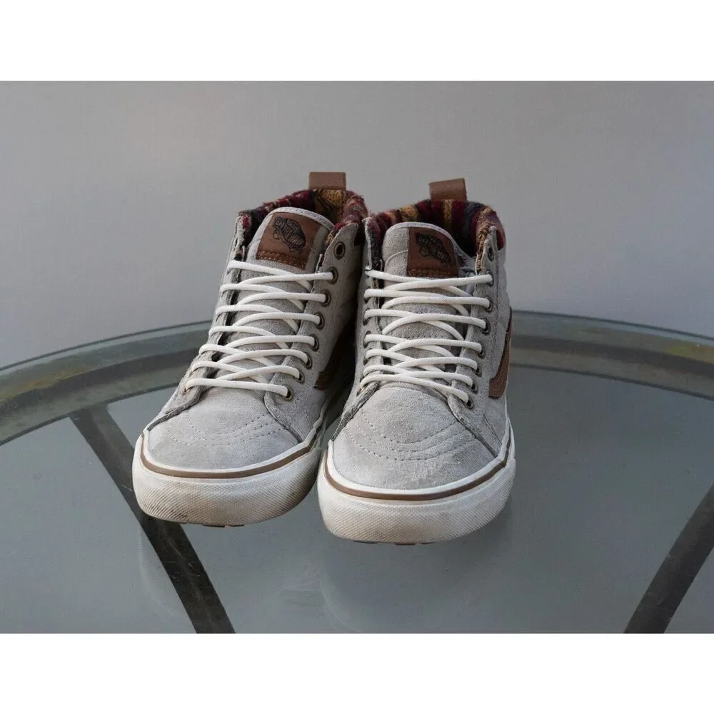 VANS SK8-Hi MTE Scotchgard Gray Tan Suede Hi‎ Top Mens 6.5 / Women 8